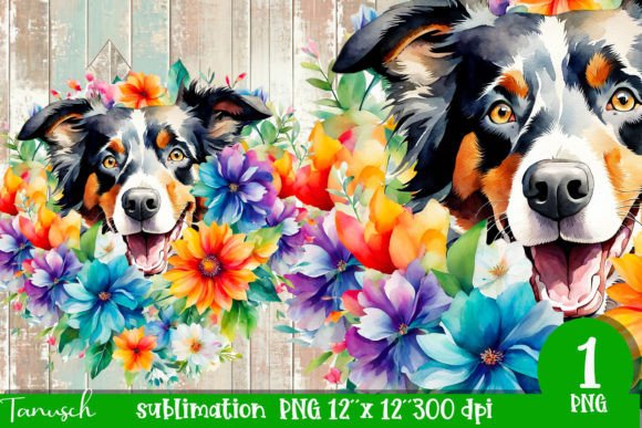 Download Watercolor Border Collie Sublimation - Premium Bundle