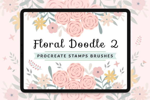 Download Procreate Stamps -  Floral Doodle Vol.2 - Premium Resources