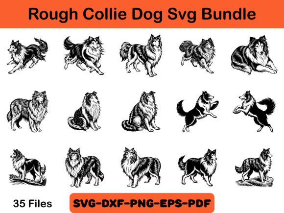 Download Rough Collie Dog SVG Bundle - Premium Resources