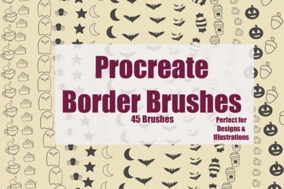 Download Procreate Halloween Line Brushes,borders - Borders Collection
